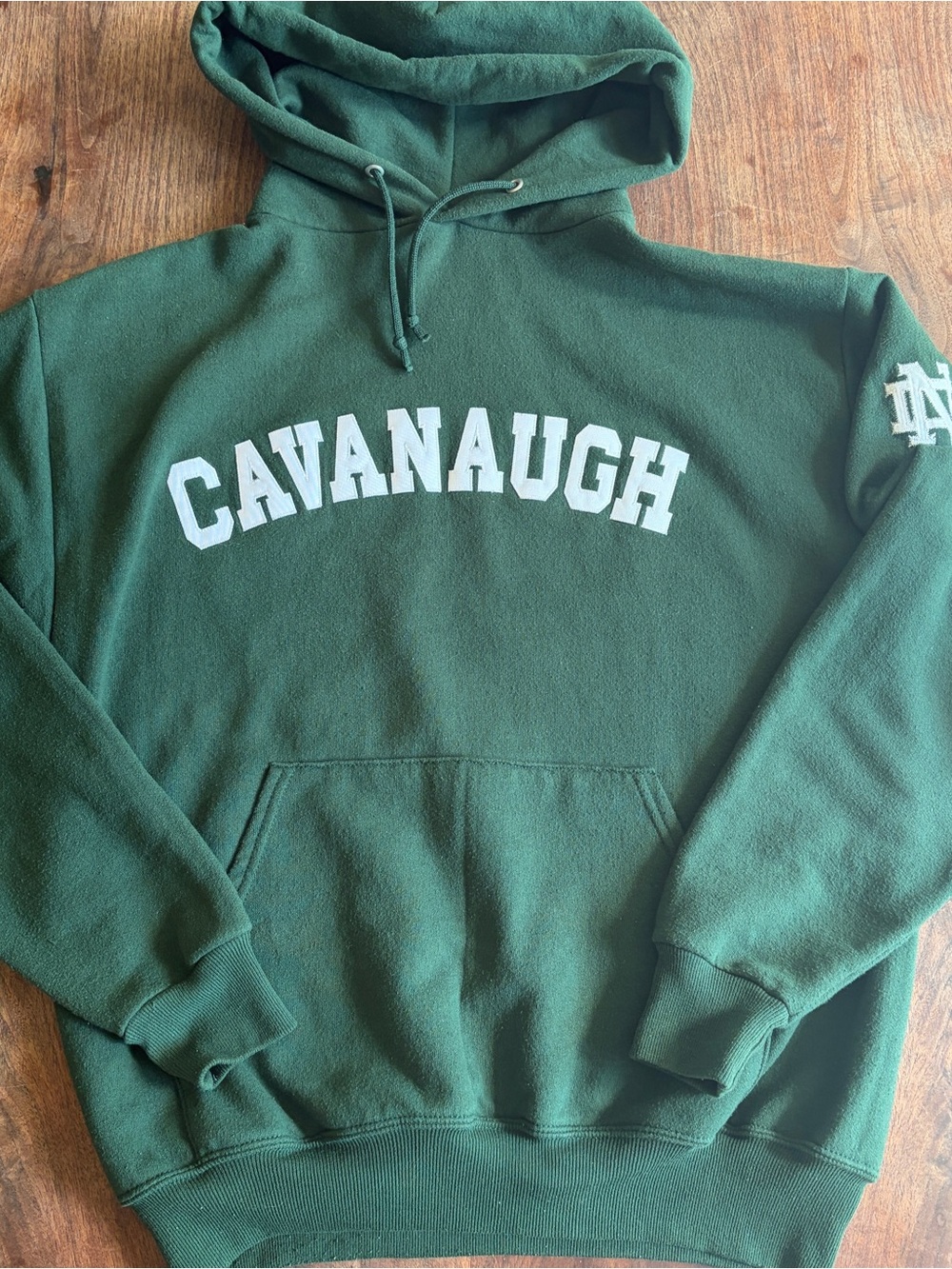 Notre Dame Vintage 90’s Cavanaugh Forest Green Hooded Sweatshirt